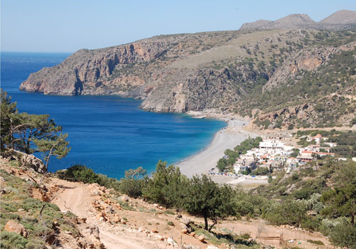 Crete walks: View on Souia beach