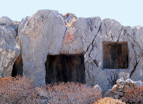 Wandern auf der Insel Karpathos: Byzantinische Überreste in Vroucounda