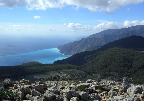 Randonnées en Crète: Vue mer d'Agios Ioannis