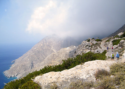 Randonnées sur l'île de Karpathos: Randonée d'Olympos à Argoni